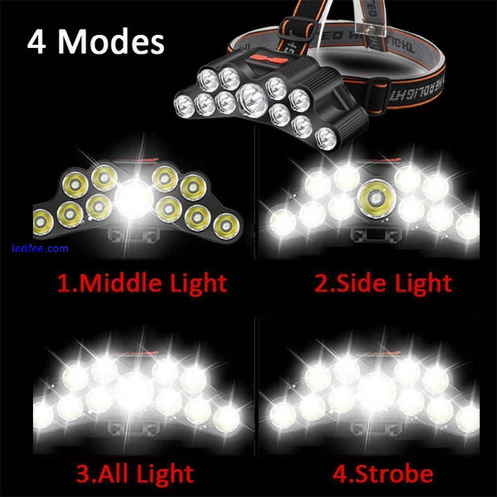 1200000LM 11 LED USB Headlamp Rechargeable Headlight Flashlight Head Torch G2M5 1 