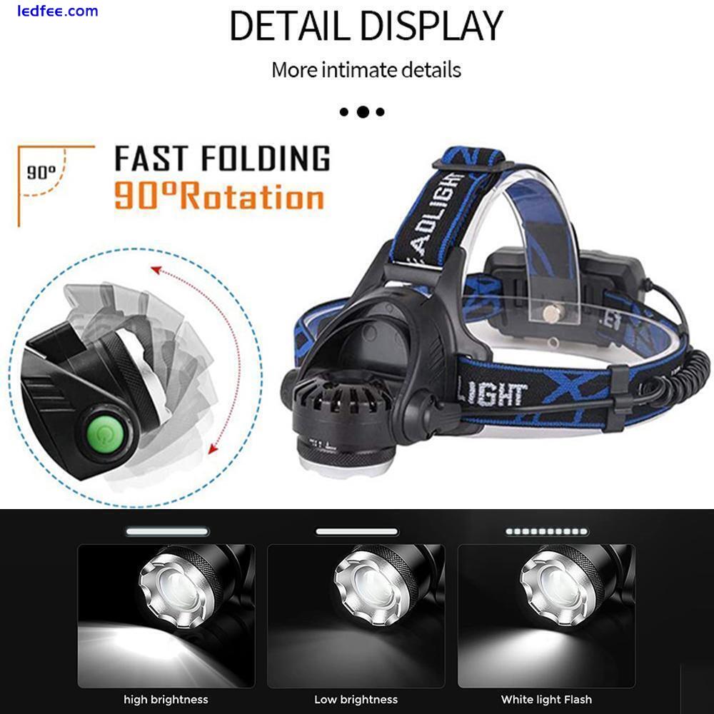 990000LM LED Headlamp Rechargeable Headlight Head Torch Focus-Light 1 