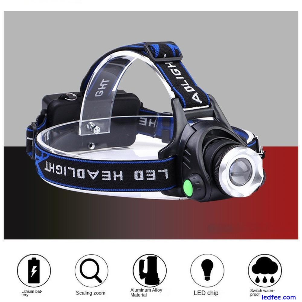 990000LM LED Headlamp Rechargeable Headlight Head Torch Focus-Light 0 