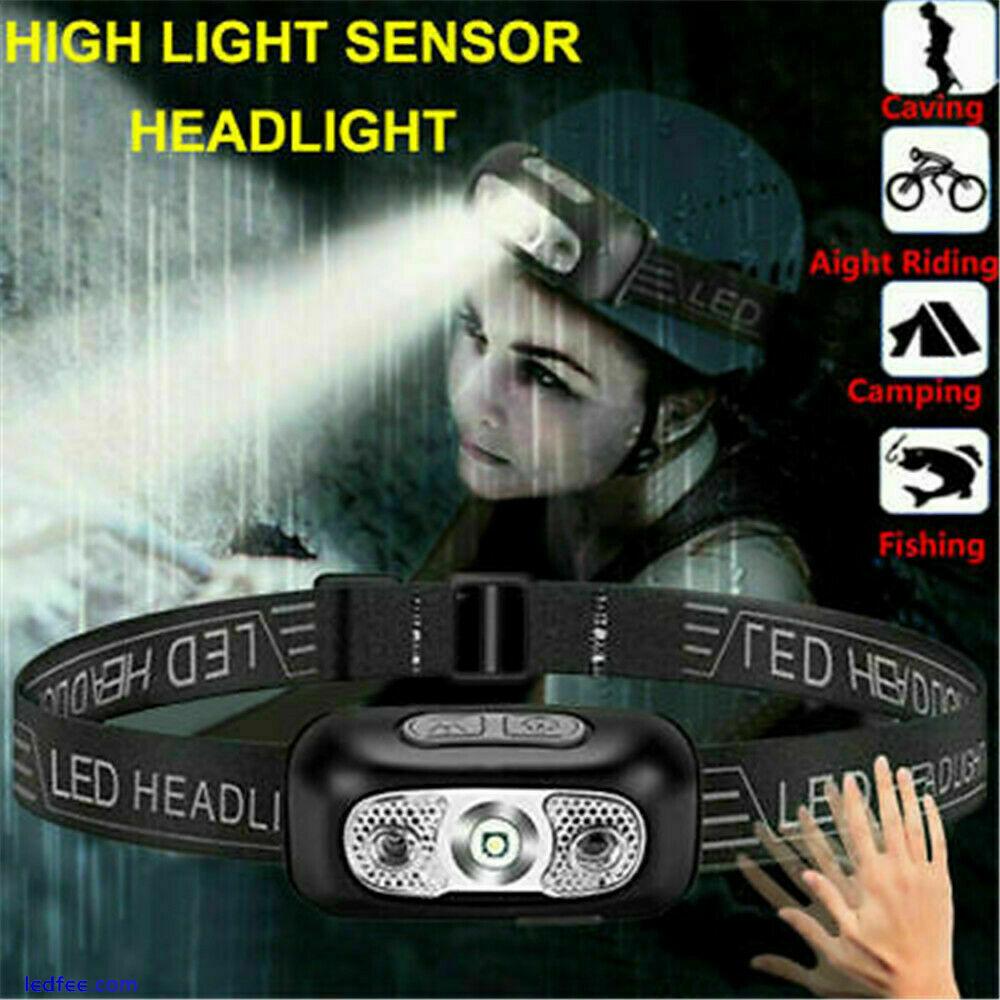 Super Bright Waterproof Head Torch Headlight LED USB Rechargeable Headlamp Fish. 0 