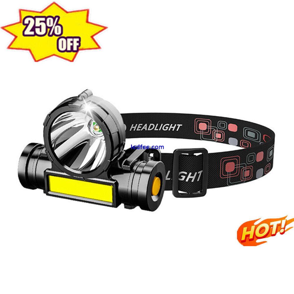 Super Bright Waterproof LED Head Torch Headlight USB Rechargeable Headlamp K0N3 3 