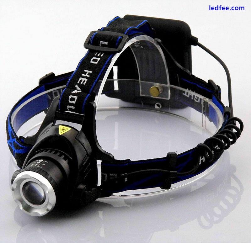 Powerful AA led head Headlamp flashlight zoom head Torch light For camping 3 