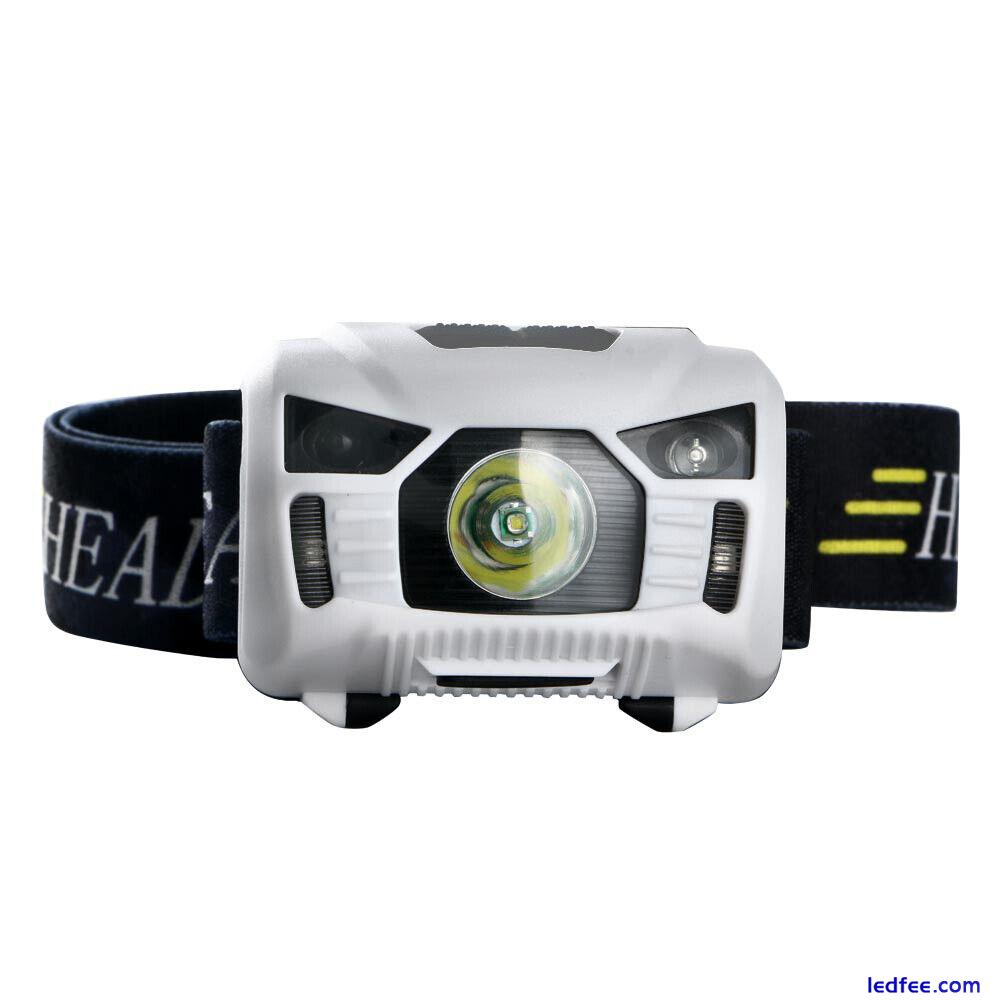 3000Lumen LED IR Sensor Headlamp USB Rechargeable Camping Headlight Head Torch 1 