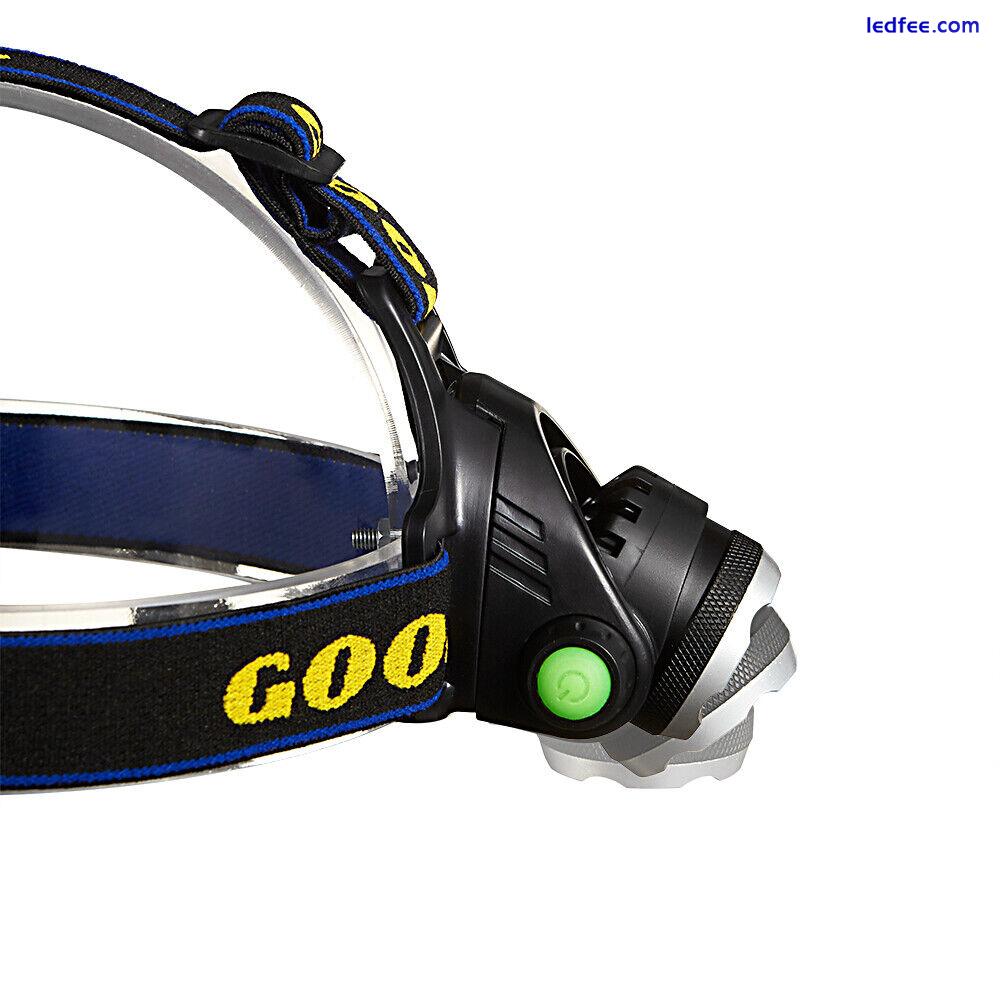 Goodyear Head Light Torch Lamp Headlamp LED Rechargeable Flashlight 6000LM 5 