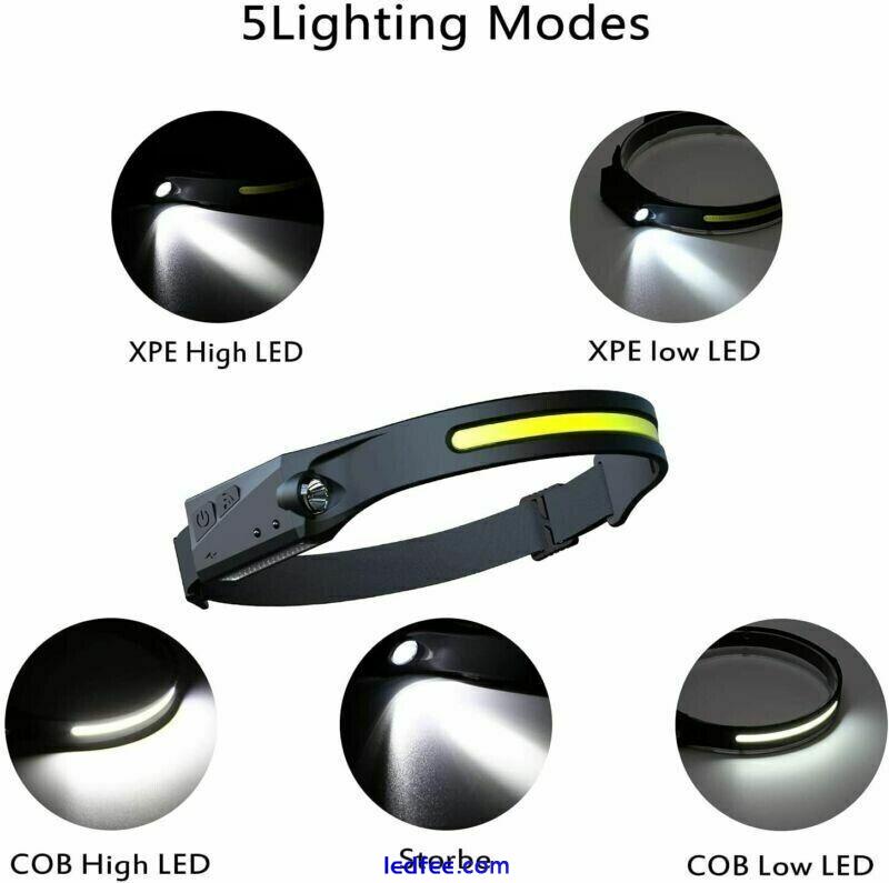 XPE & COB HEADLAMP HEADLIGHT TORCH FLASHLIGHT LED WORK LIGHT BAR HEAD BAND LAMP  2 