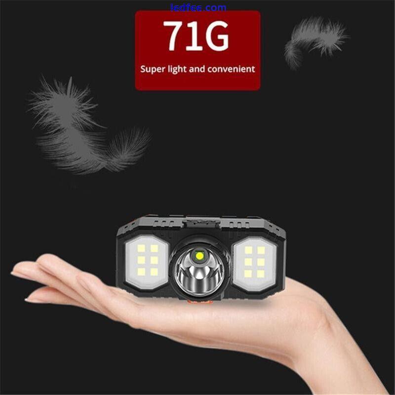 Super Bright Waterproof LED Head Torch Headlight USB Rechargeable Headlamp UK 4 