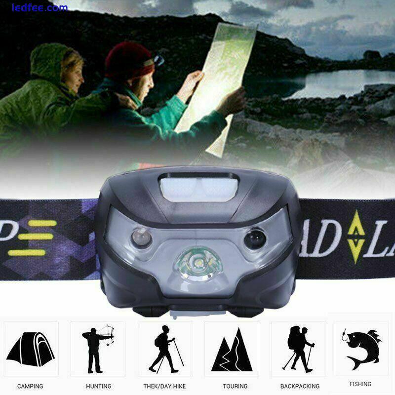 Super Bright Waterproof Head Torch Headlight LED CREE USB Rechargeable Headlamp 5 