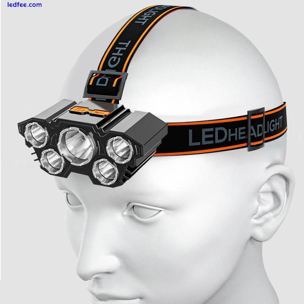 LED Headlamps Rechargeable Headlight Head Torch Work Hot Lamps R4 F7O0 K3C1 3 