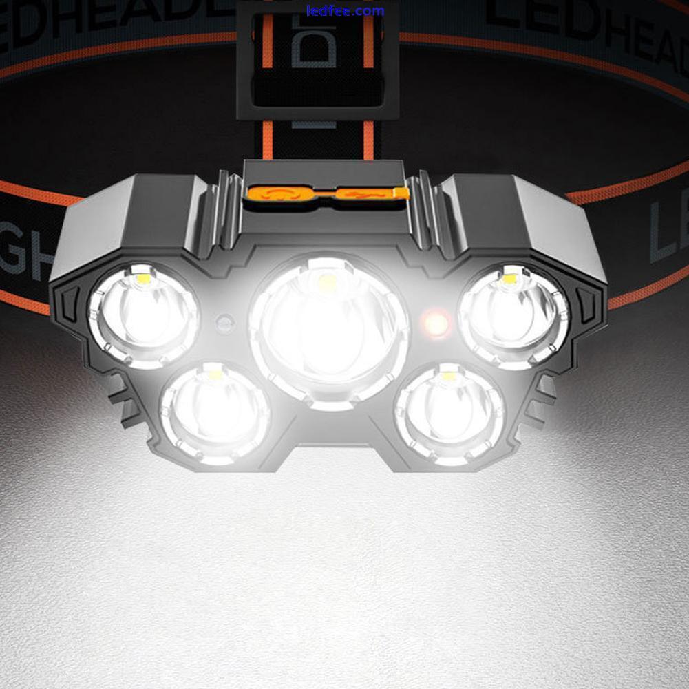 LED Headlamps Rechargeable Headlight Head Torch Work Hot Lamps R4 F7O0 K3C1 4 
