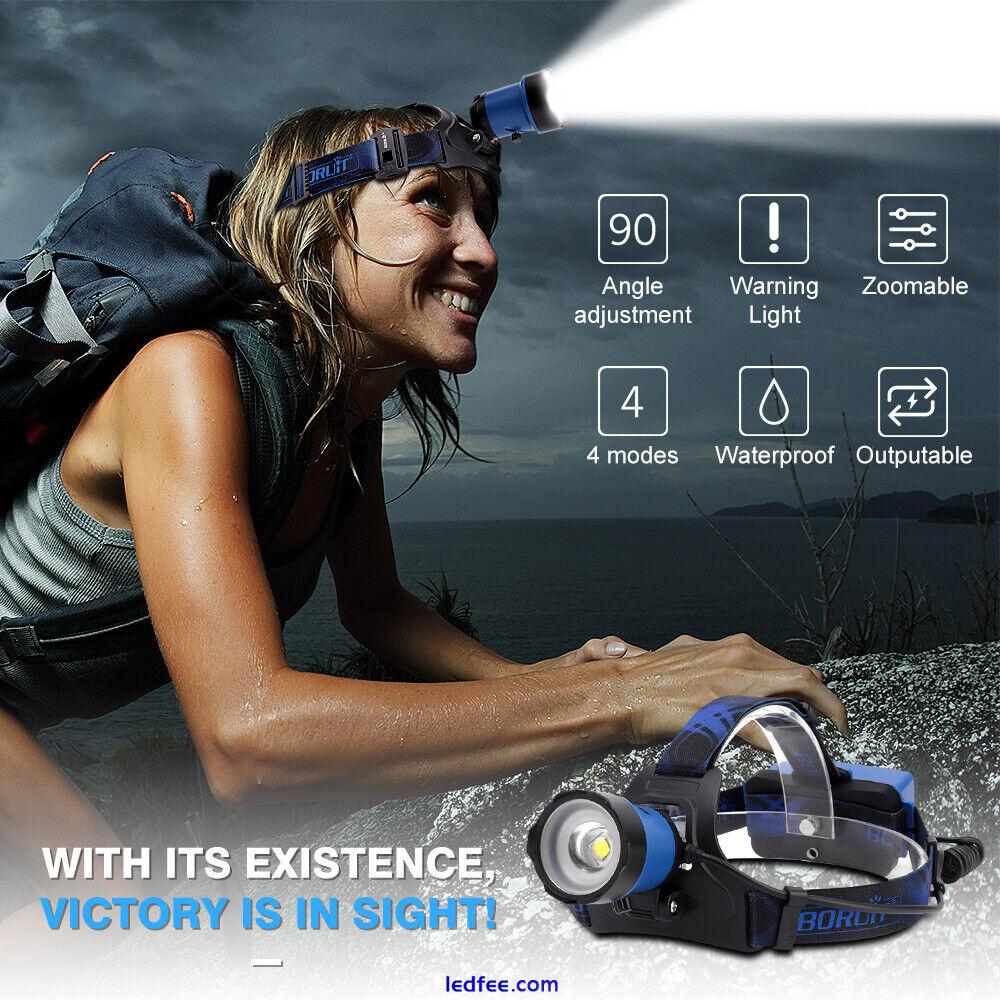 BORUiT B13 LED Head Torch Headlamp Headlight Flashlight Light Lamp Rechargeable 0 