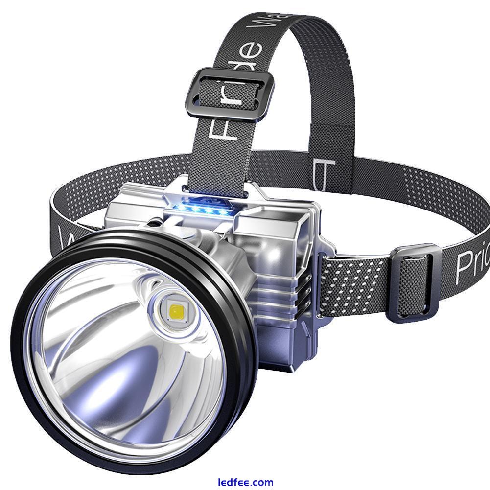 Super Bright Rechargeable High Power Headlamp, Outdoor LED Spotlight Waterproof✔ 5 