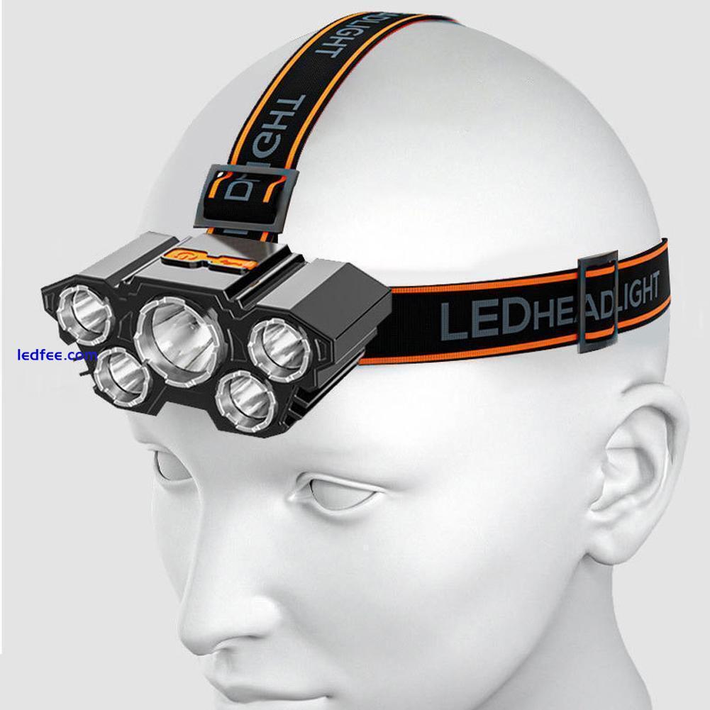 LED Headlamps Rechargeable Headlight Head Torch Work Flashlight Hot R4 L2C2 3 