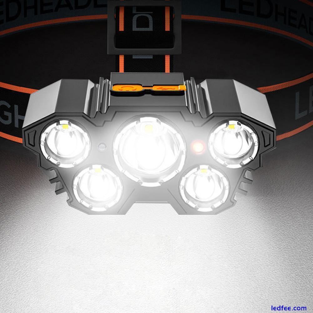 LED Headlamps Rechargeable Headlight Head Torch Work Flashlight Hot R4 L2C2 4 