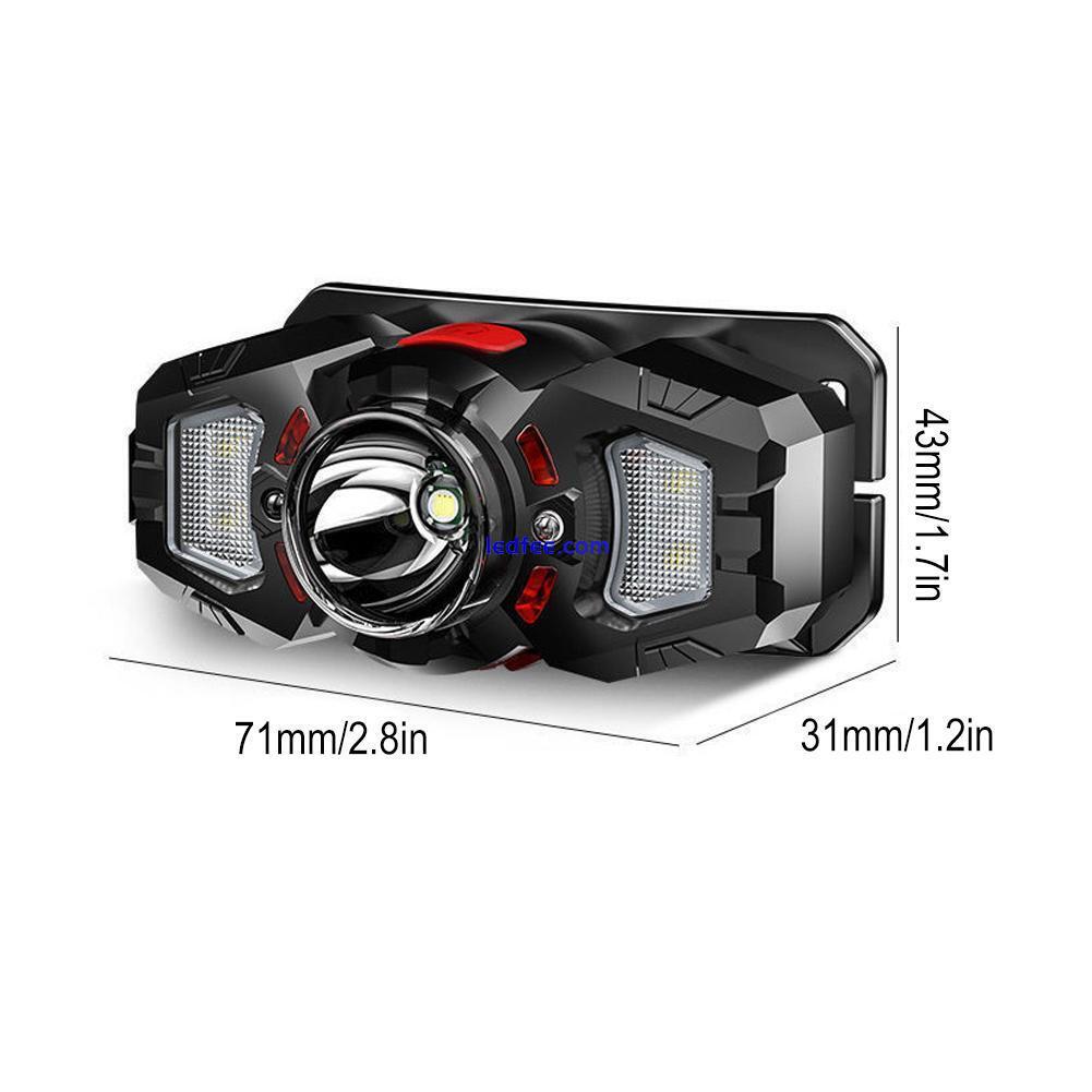 1XSuper Bright Waterproof LED Head Torch Headlight USB Rechargeable HeadlampCAD 4 