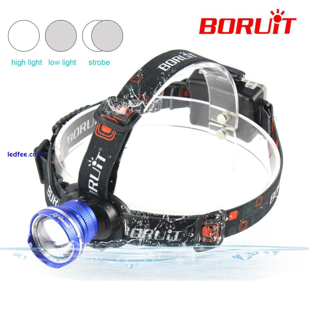 Zoom Headlamp 350000LM Rechargeable LED Headlight Flashlights Head Torch Fish 0 