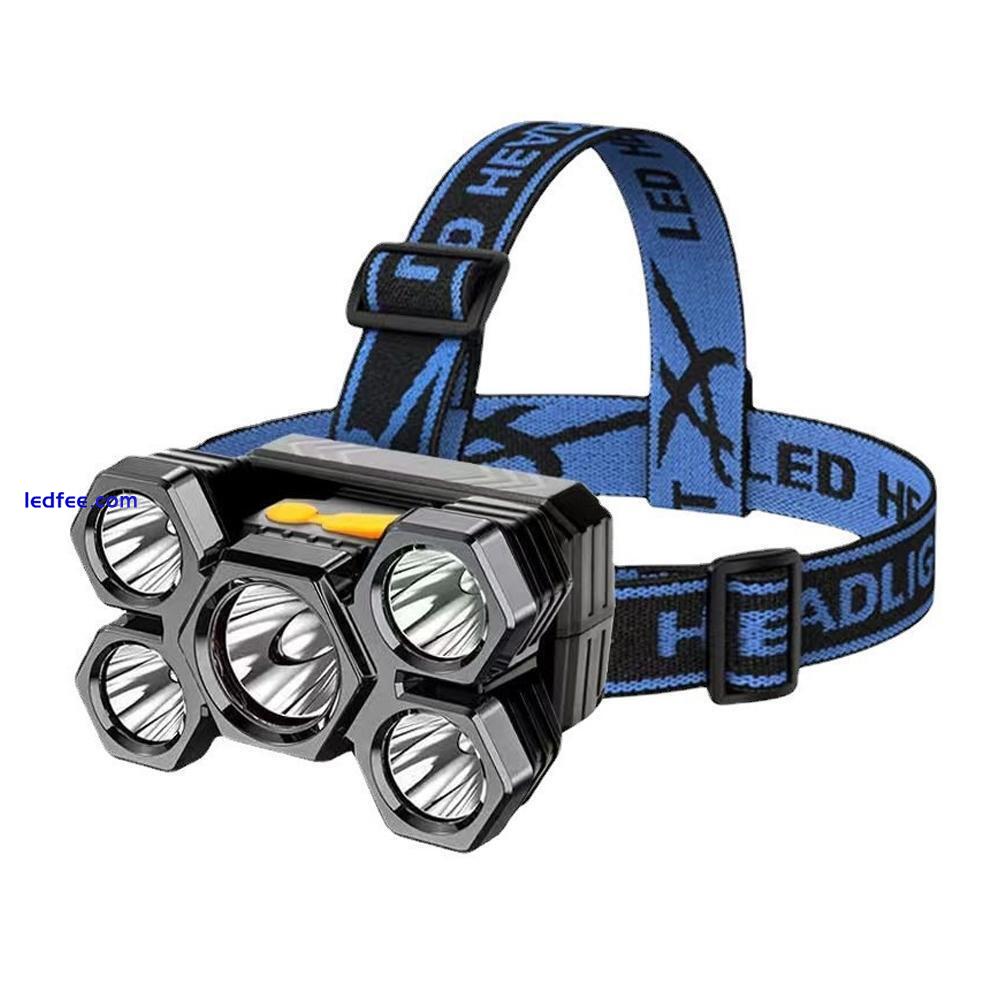 Super Bright LED Head Torch Lamp Headlamp Rechargeable USB Headtorch Headligh✨e 3 