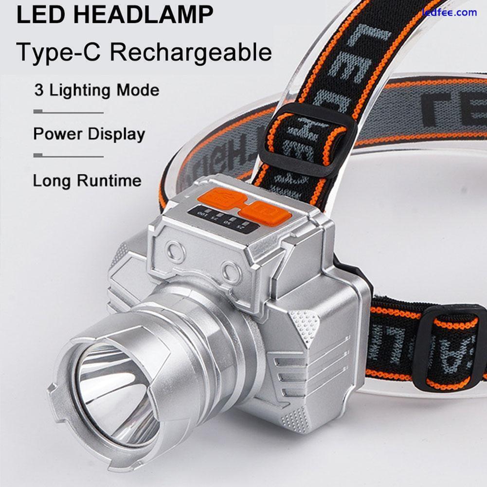 Headlamp Bright LED Rechargeable Flashlight Head Light Torch spotlight NEW Z9B0 3 