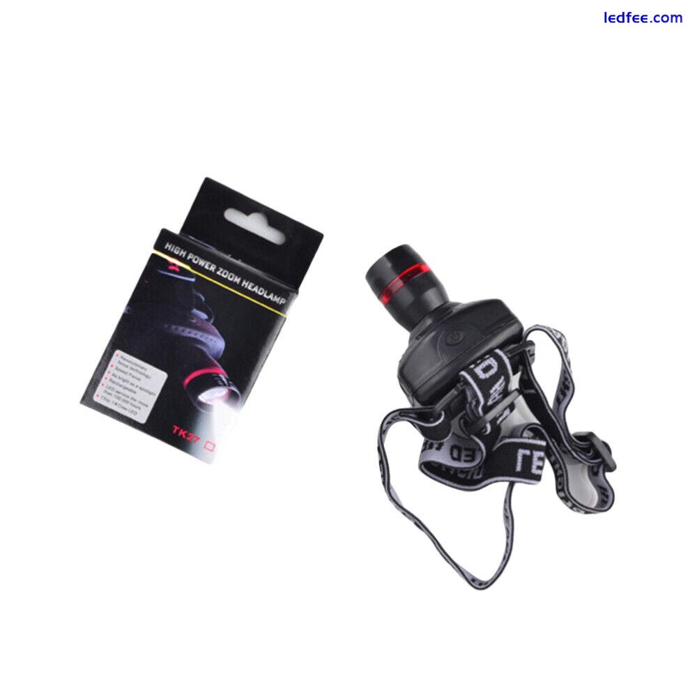 High Power Zoom LED Headband Headlamp 3W Head Light (Black) 1 