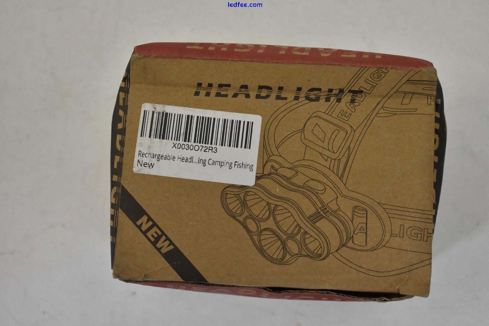 Kwydl Eye Rechargeable Headlamp Headlight Headband Red/Black For Camping Fishing 5 