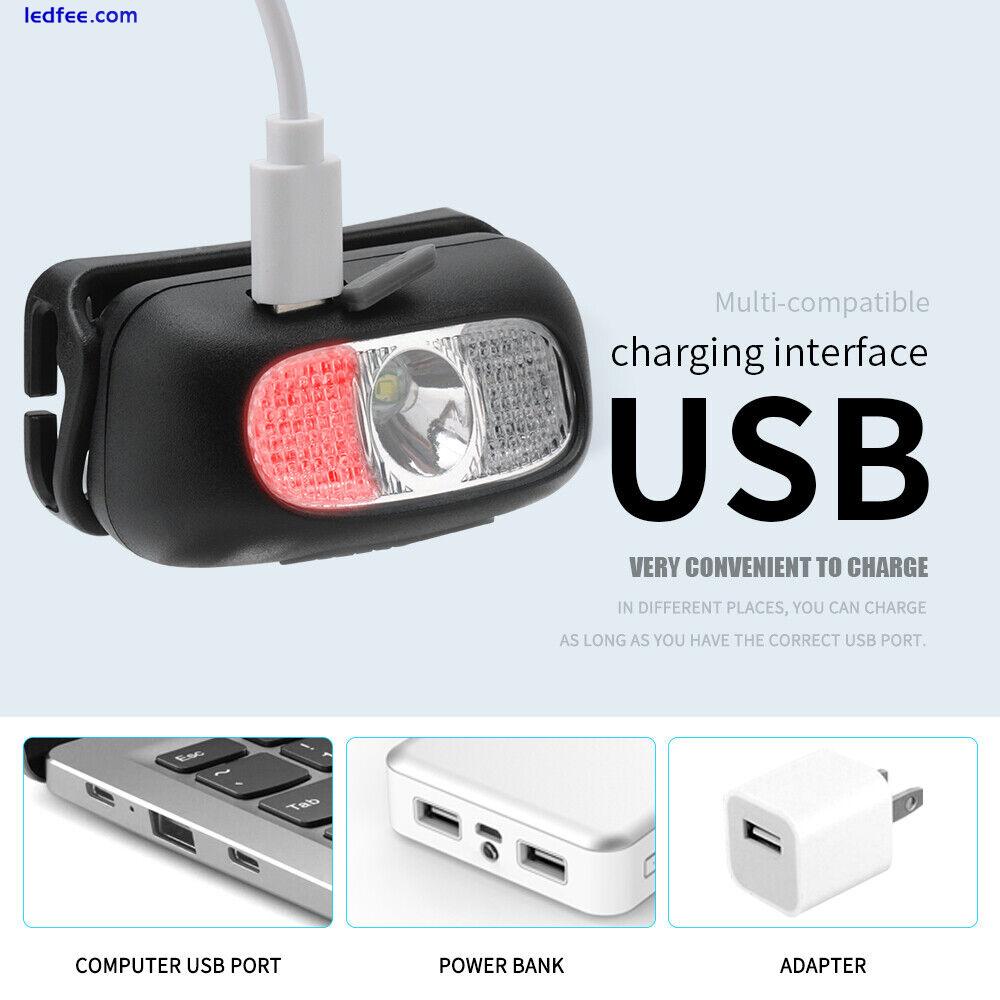 Super Bright LED Head Torch USB Rechargeable Lightweight Headlight Waterproof UK 4 