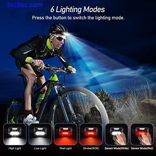 Head Torch Rechargeable, 2000L Super Bright LED Headlamp Headlight with 0 