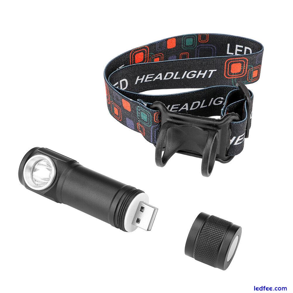 3 Modes USB Rechargeable LED Headlamp Head Torch Flashlight Work Light 1 