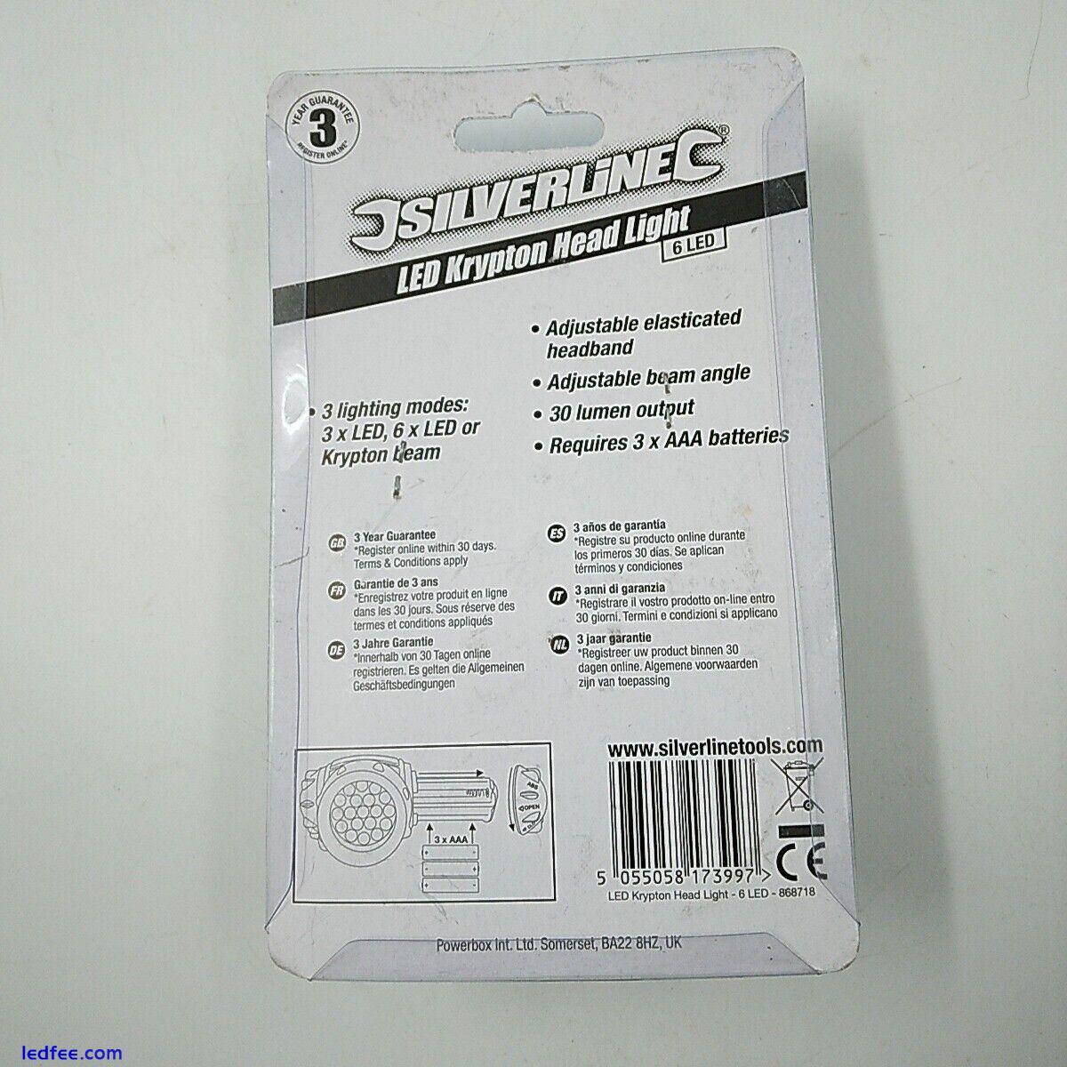 Silverline 6 LED Krypton Head Light Head Torches - New/Sealed Batteries Included 3 