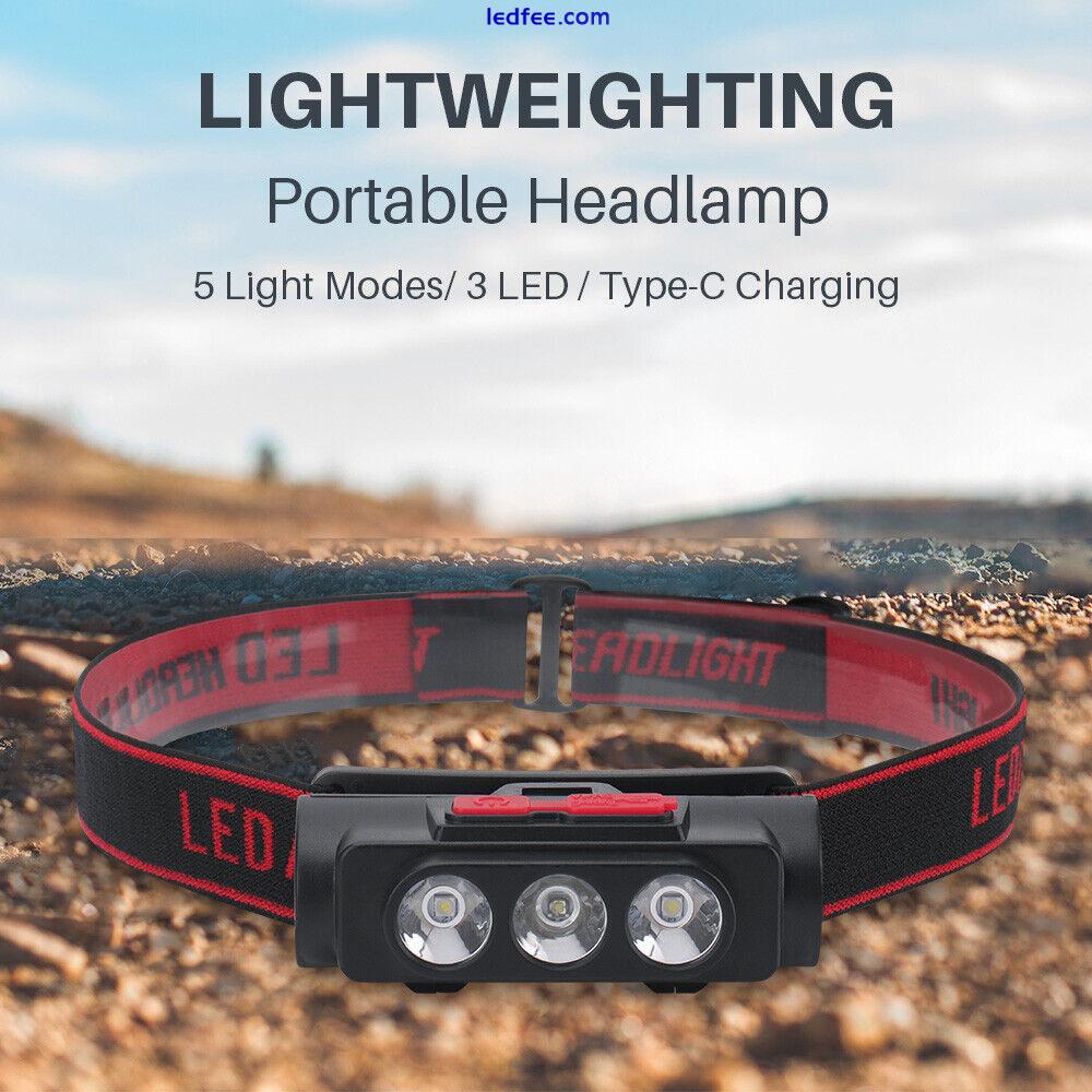 BORUIT Headlight Assembly LED Headlamp Rechargeable 18650 Camping Hiking Light 2 