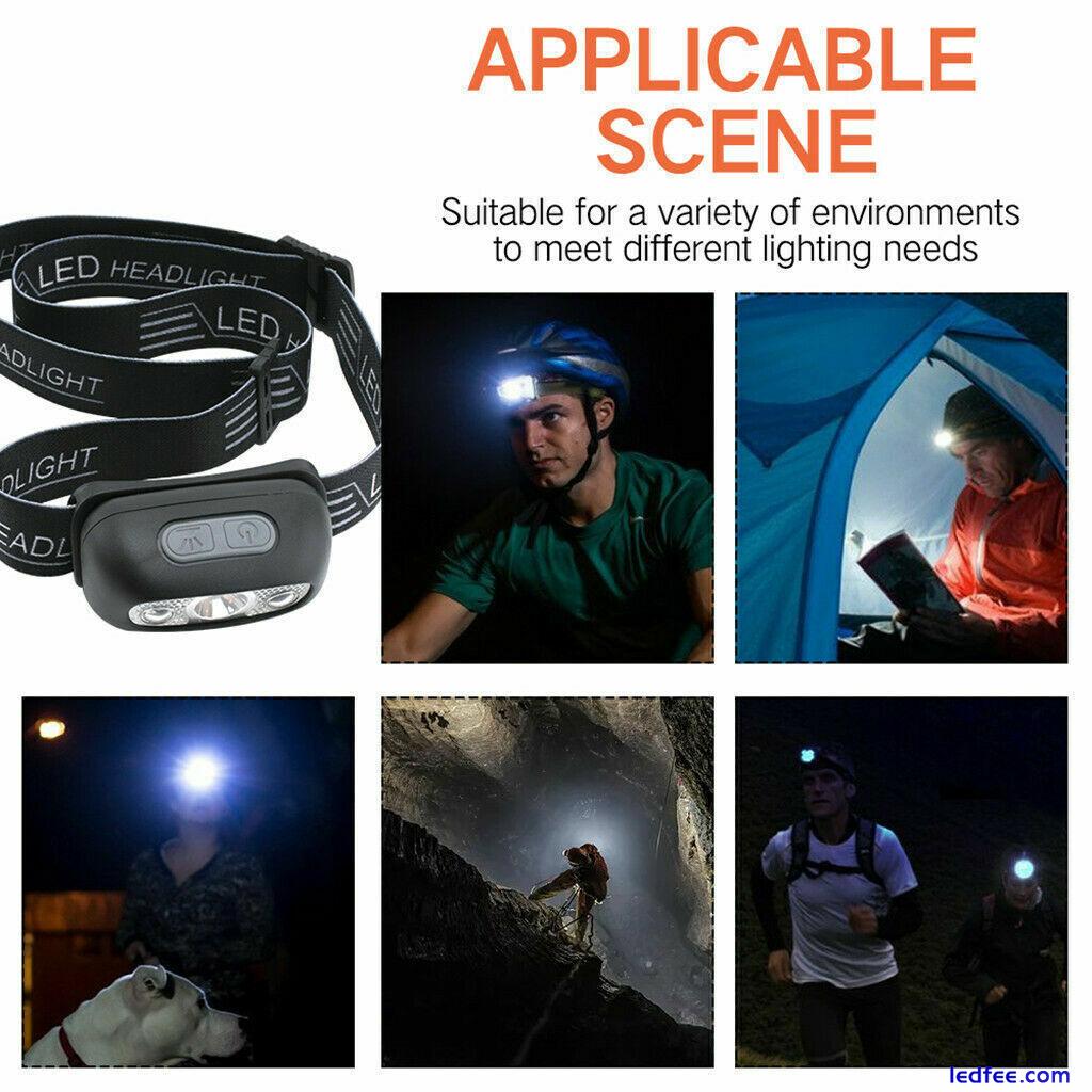 USB Rechargeable LED Headlamp Headlight Flashlight Head Lamp Torch Waterproof 2 