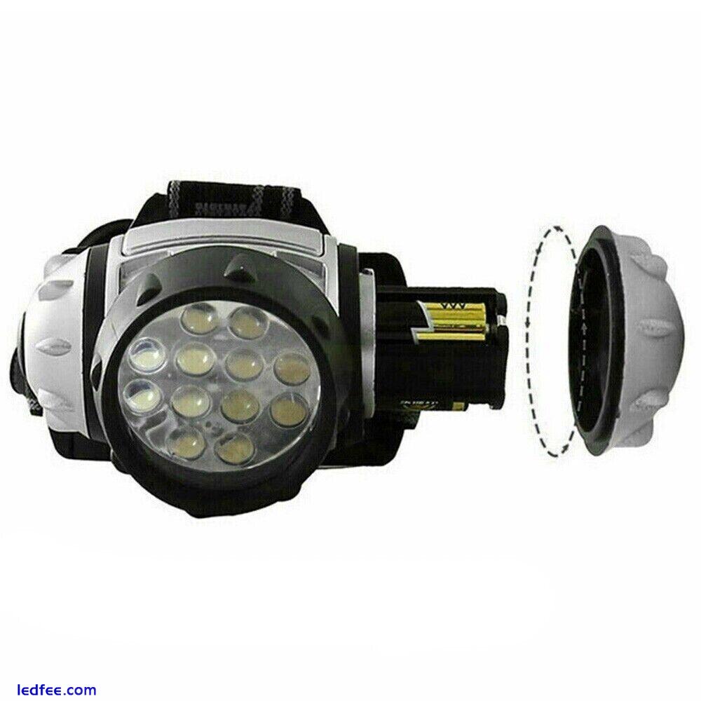 LED Head Torch Lamp Light Bright Outdoor Waterproof For Camping Fishing Work UK 4 