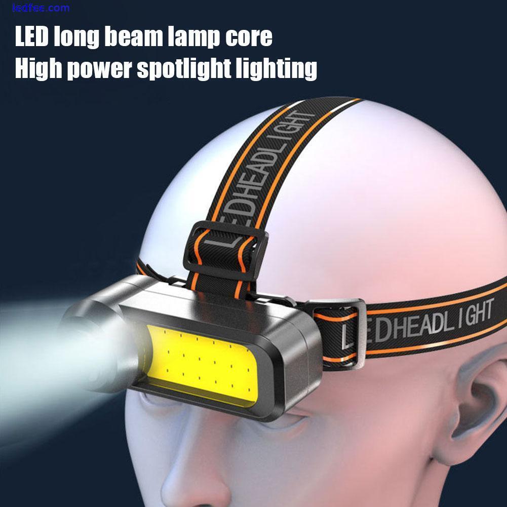 COB LED Head Lamp USB Rechargeable Flashlight Mini Headlight Torch N EW New V5 2 