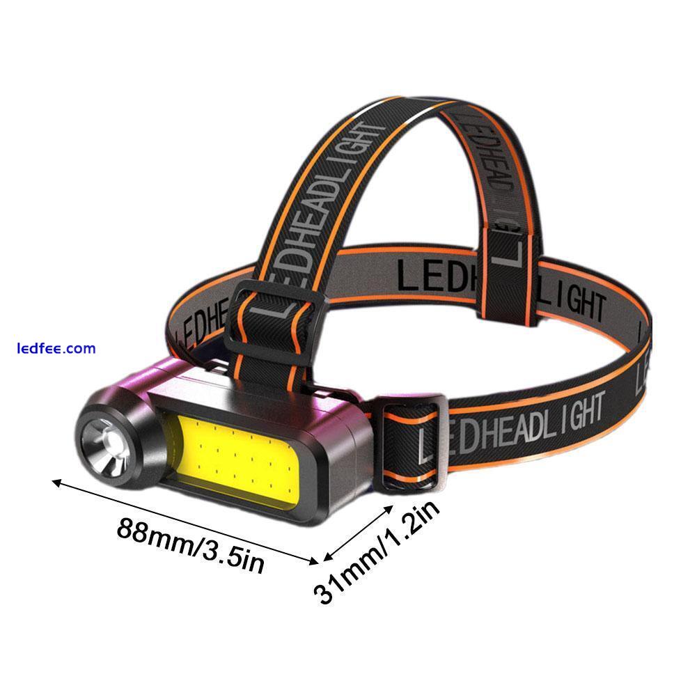 COB LED Head Lamp USB Rechargeable Flashlight Mini Headlight Torch N EW New V5 0 