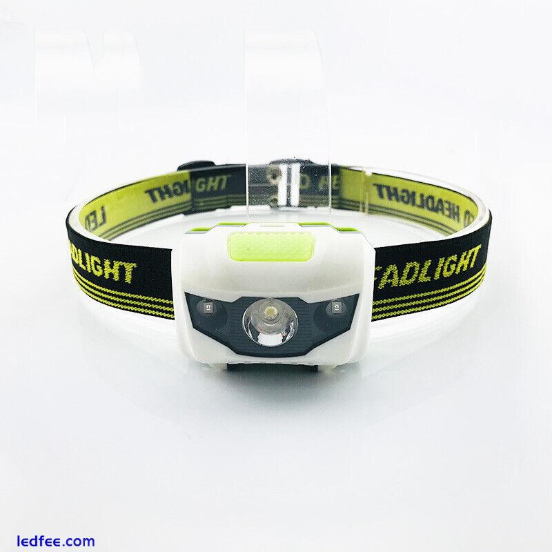 Mini Led Headlamp Outdoor Headlight Frontal Light Torch Lamp with AAA Battery 5 