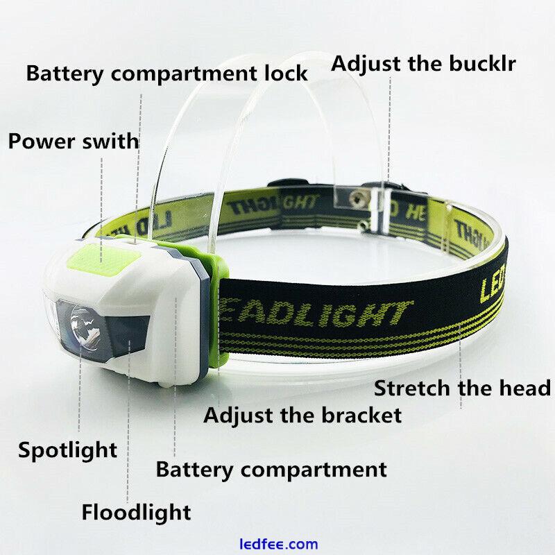 Mini Led Headlamp Outdoor Headlight Frontal Light Torch Lamp with AAA Battery 0 