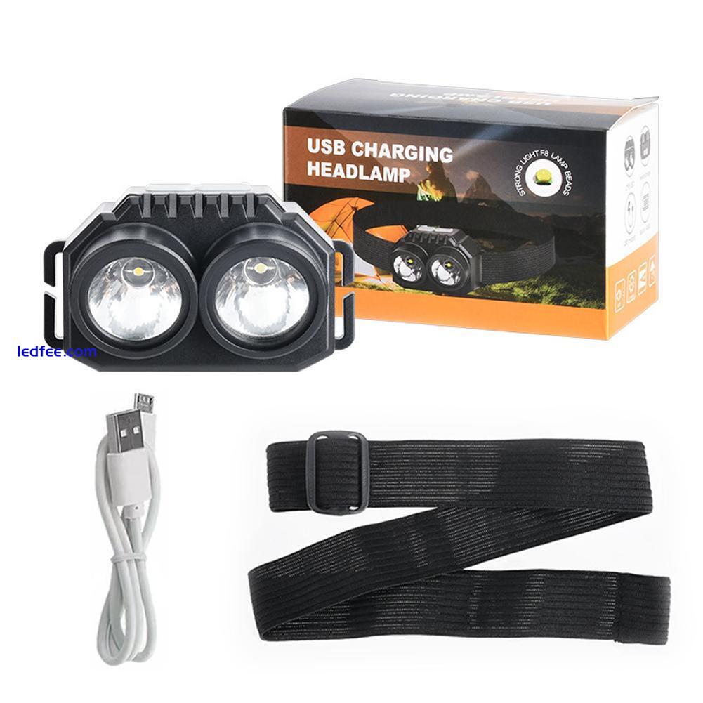 LED Headlamp, Rechargeable USB Headlight LED Powerful Waterproof Torch бщ 1 