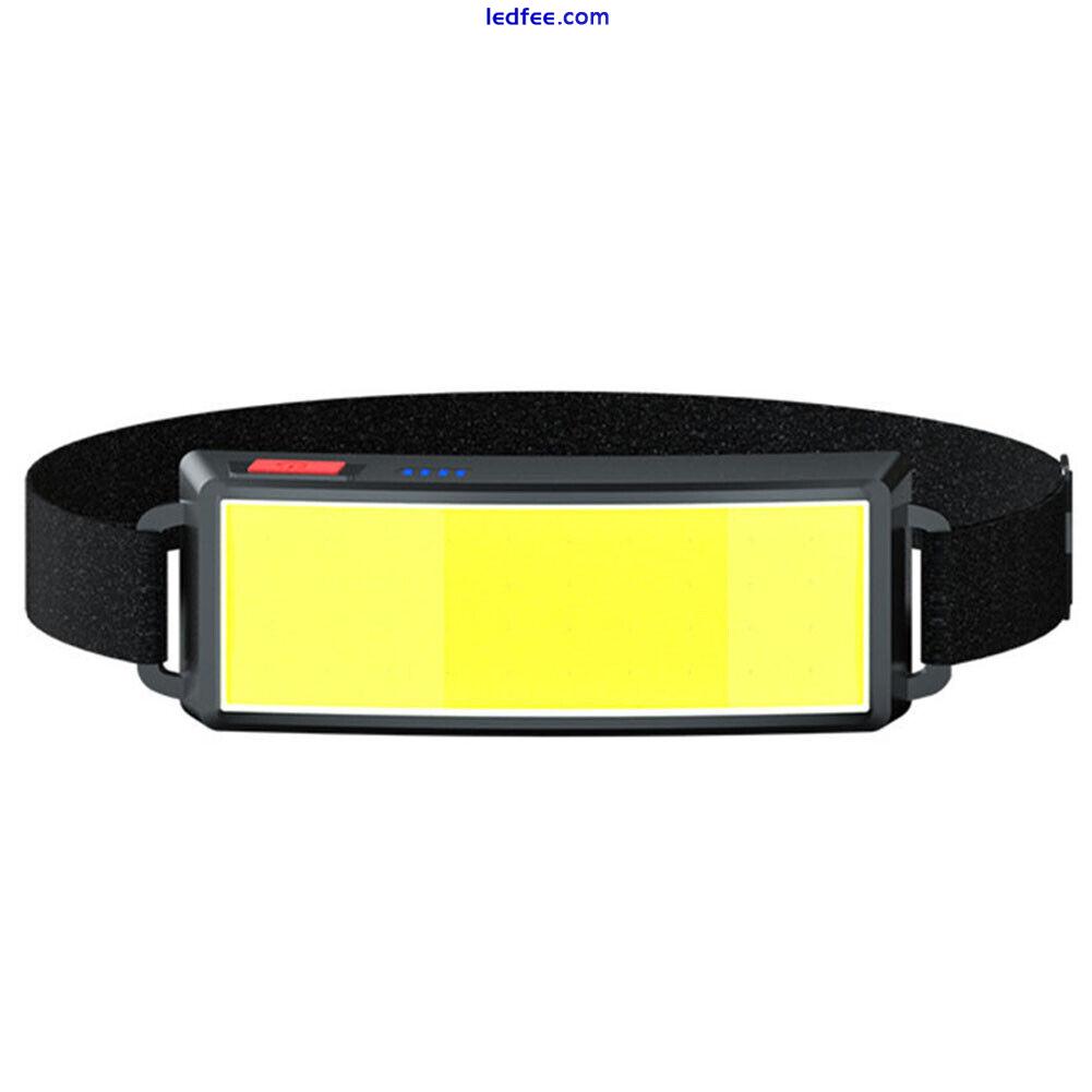 Portable Headlamp COB LED Headlight Flashlight USB Rechargeable Outdoor Headlamp 0 