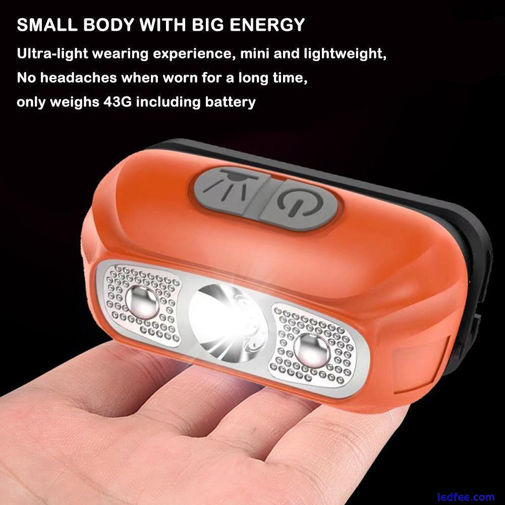 Headlamp Motion Sensor LED Work Lamp Rechargeable Head Lights Hot Torch Y2C2 1 