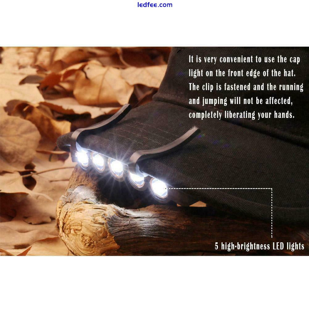 5 LED Headlight HeadLamp Flashlight Cap Hat Torch Head Z1P9 HOT Light Lamp F1H6 2 