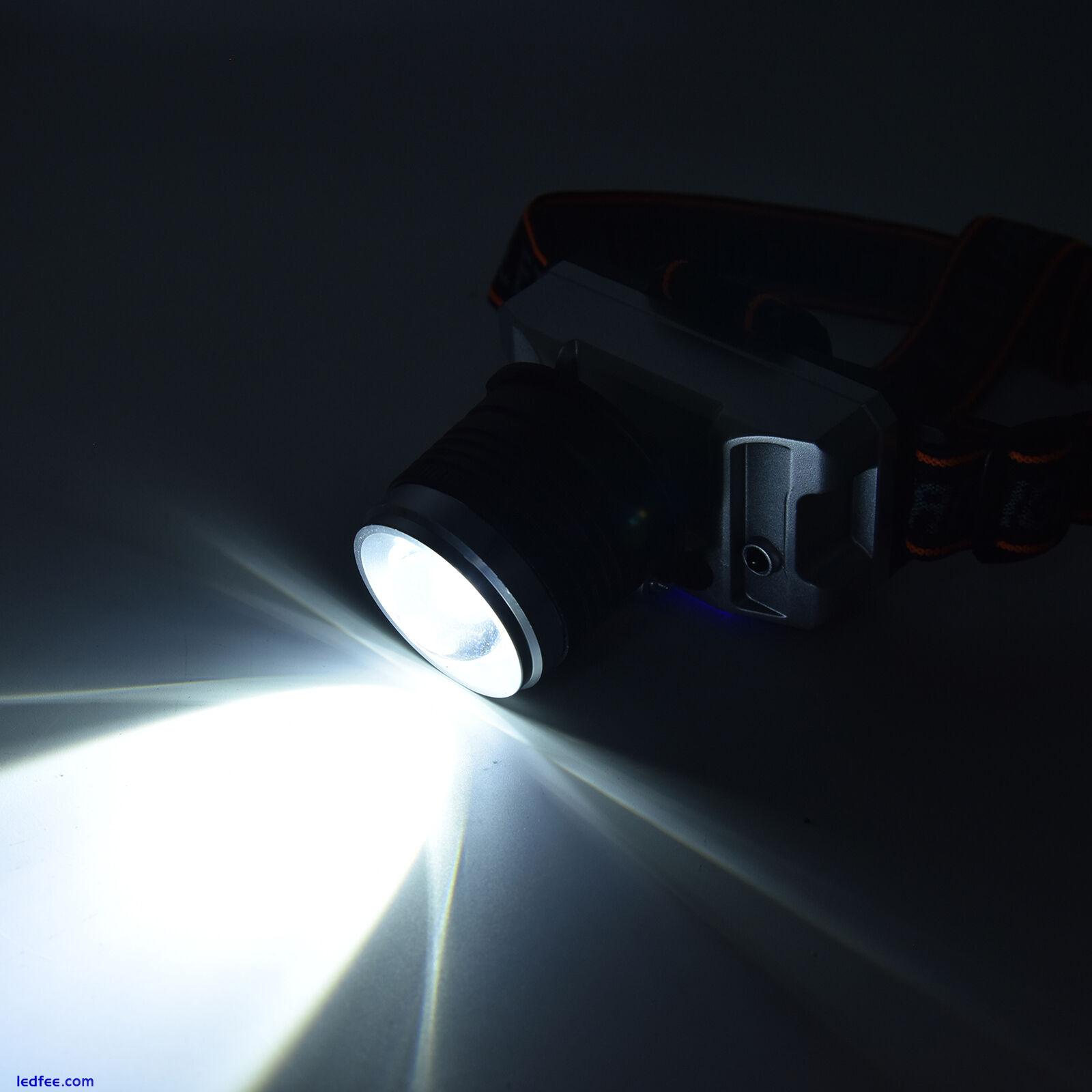 02 015 Zoomable Headlight LED Headlight USB Rechargeable Powerful Light 3 1 