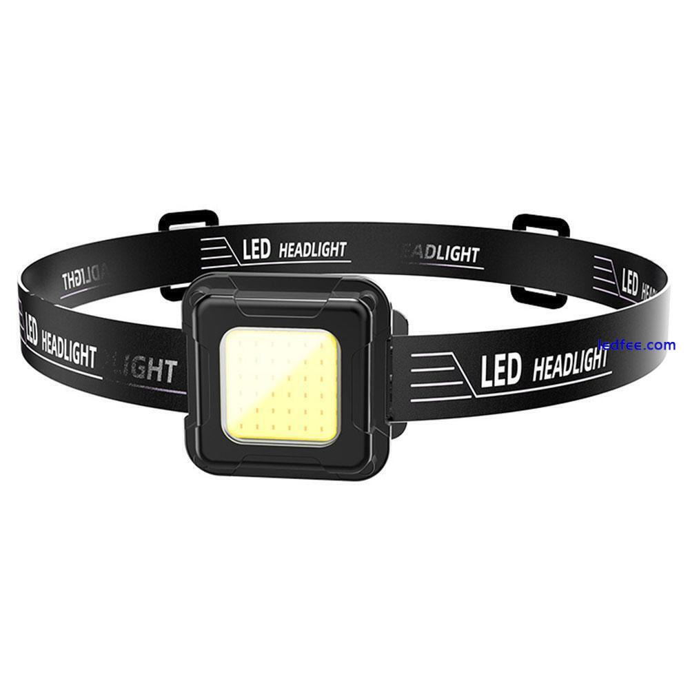 LED Outdoor Headlamp Super Bright via USB Rechargeable Head Mounted N0P3 4 