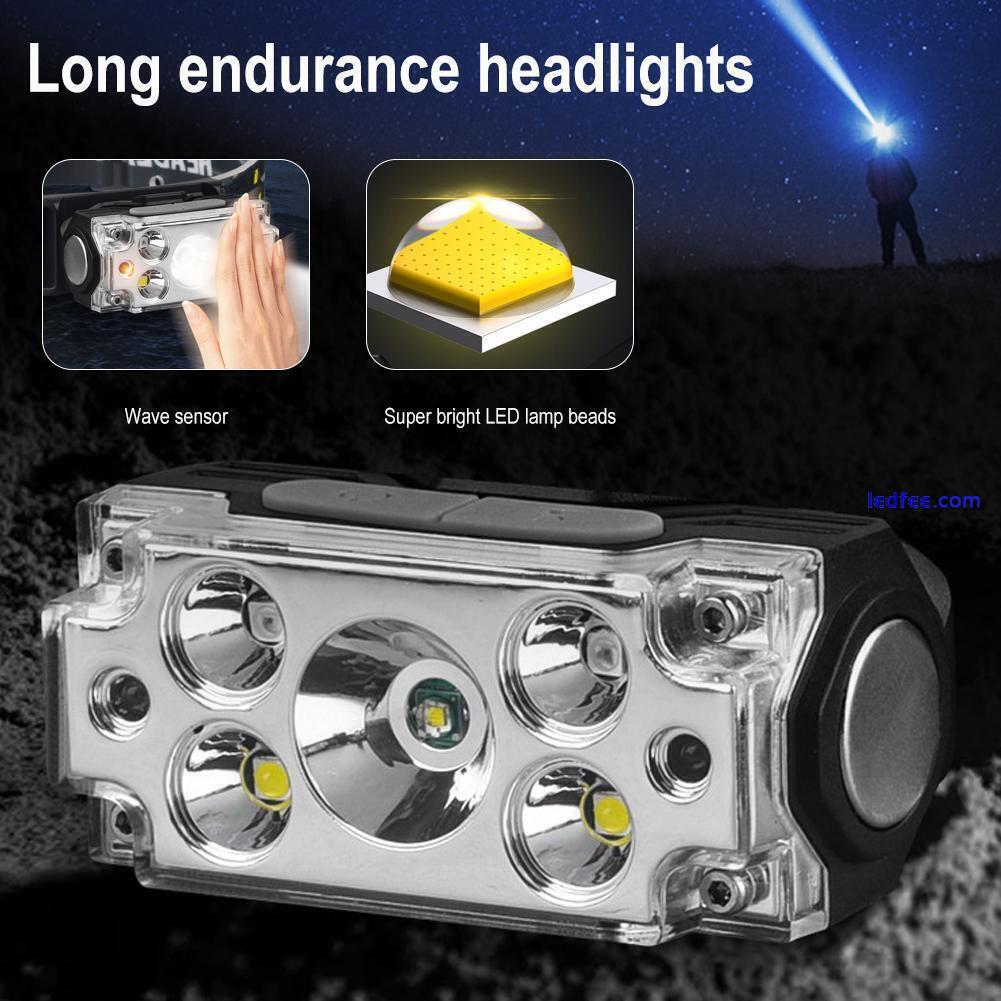 Waterproof LED Head Torch Headlight USB Rechargeable Headlamp 2024 I5D2 1 