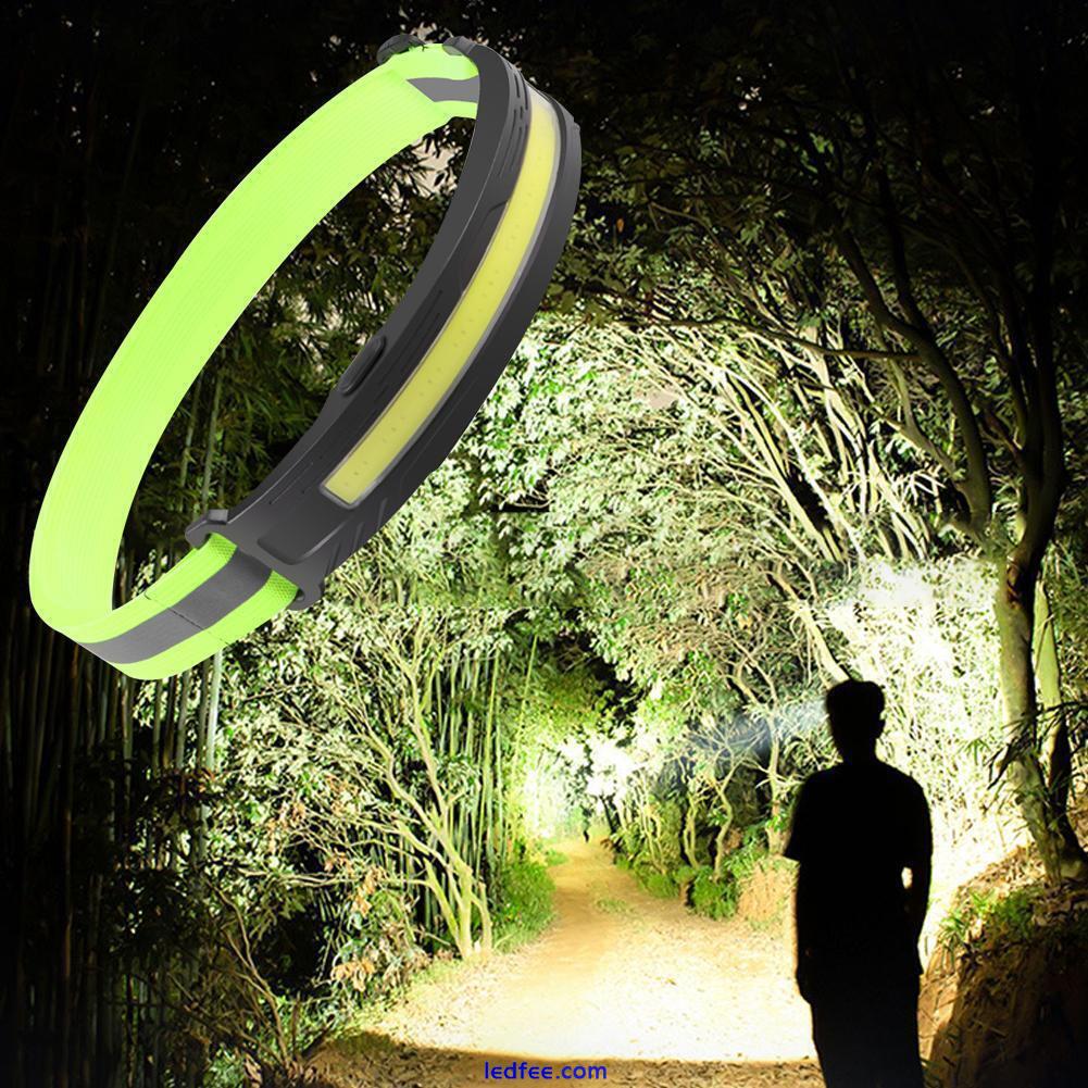 COB LED Headlamp USB-Rechargeable Headlight-Torch Work Bar Light Lamp Head D6E7 0 