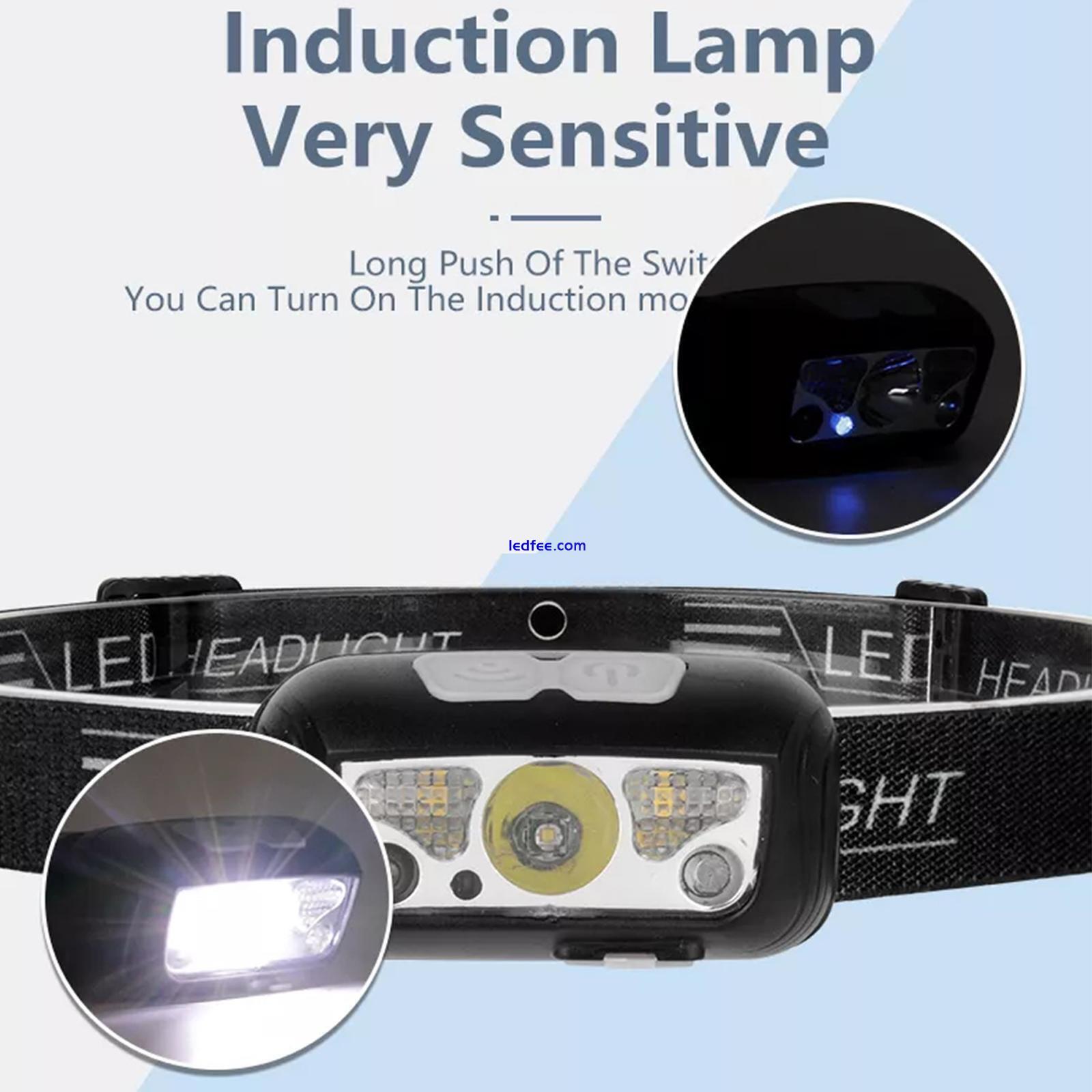 LED Headlamp Headlight Torch USB Rechargeable Flashlight Work A3U2 2 