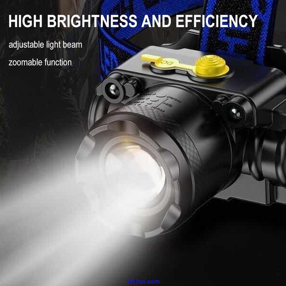 1X Super Bright USB Rechargeable Headlamp LED Head Band Torches Headlight G0X1 0 