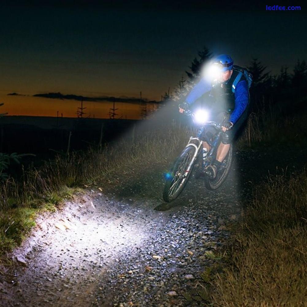 1X Super Bright USB Rechargeable Headlamp LED Head Band Torches Headlight G0X1 2 