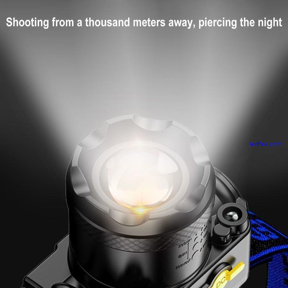 1X Super Bright USB Rechargeable Headlamp LED Head Band Torches Headlight G0X1 4 