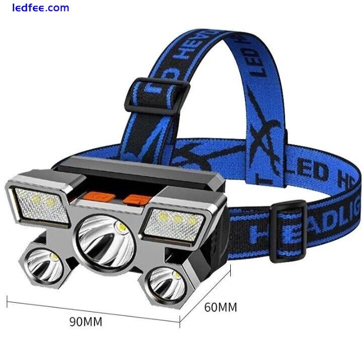 Head torch rechargeable led. Headlight Headlamp Led. Blue 0 