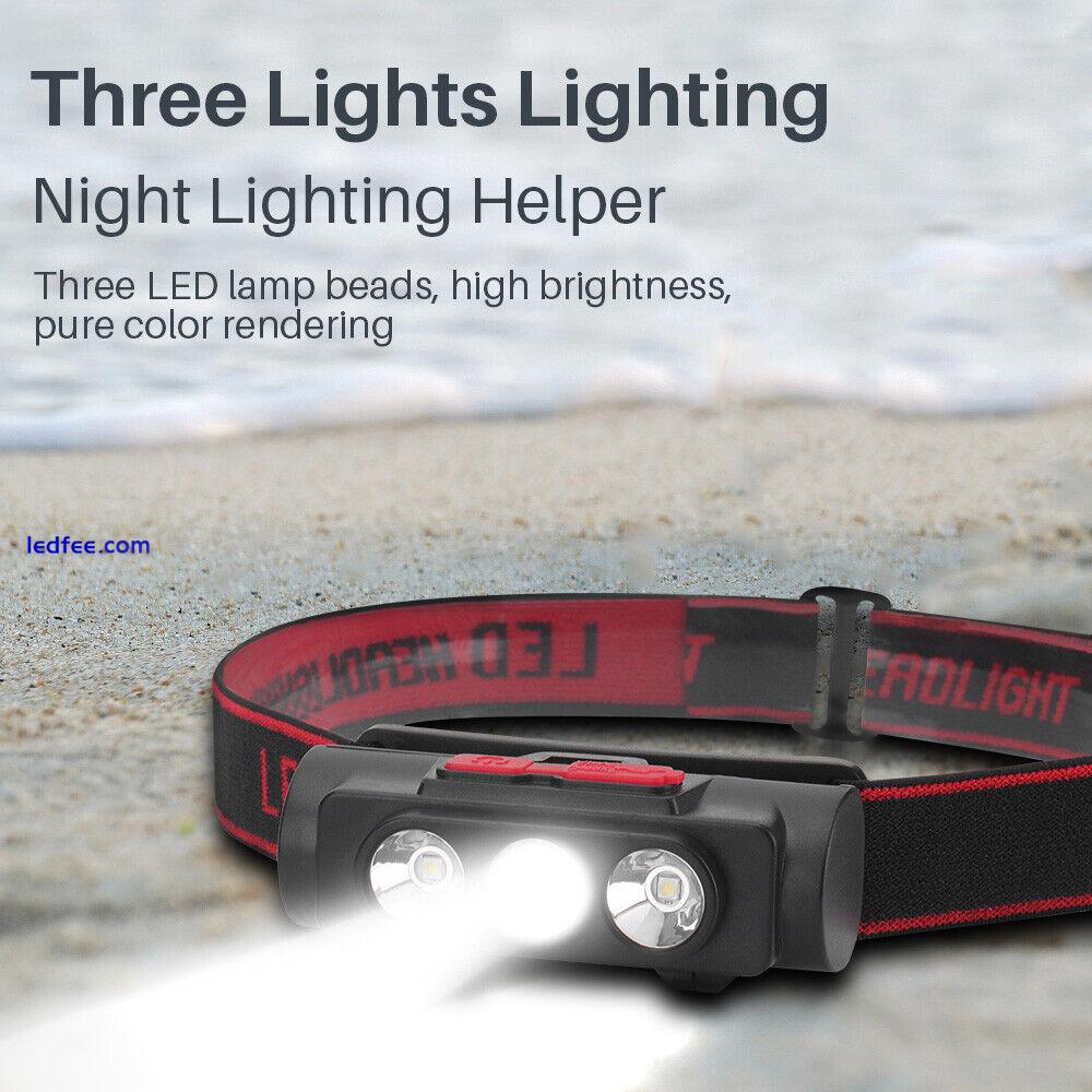 BORUIT Fishing Camping Headlight Flashlight LED Rechargeable Head Lamp 18650 5 