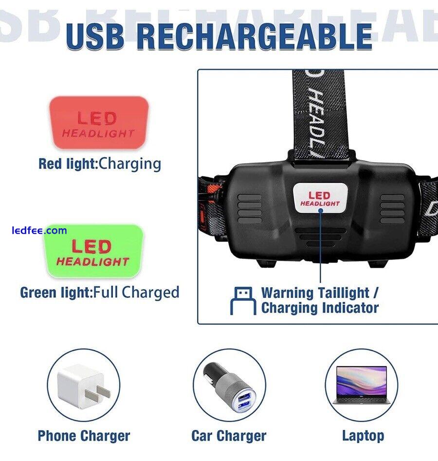 Rechargeable LED Headlamp, 10000 Lumens 2 