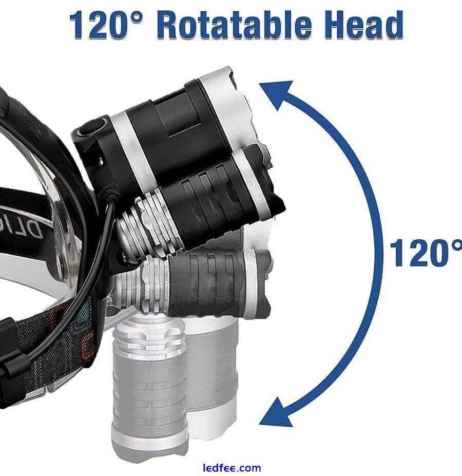 Rechargeable LED Headlamp, 10000 Lumens 4 